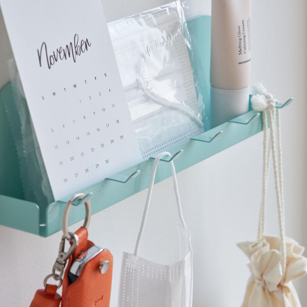 현관 마스크걸이 자석 후크 선반