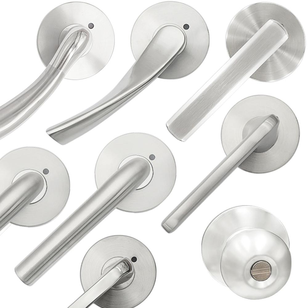 [프리미엄] 스텐레스 방문손잡이 문고리 도어 문손잡이 현관문 목문 화장실 욕실 방문도어락