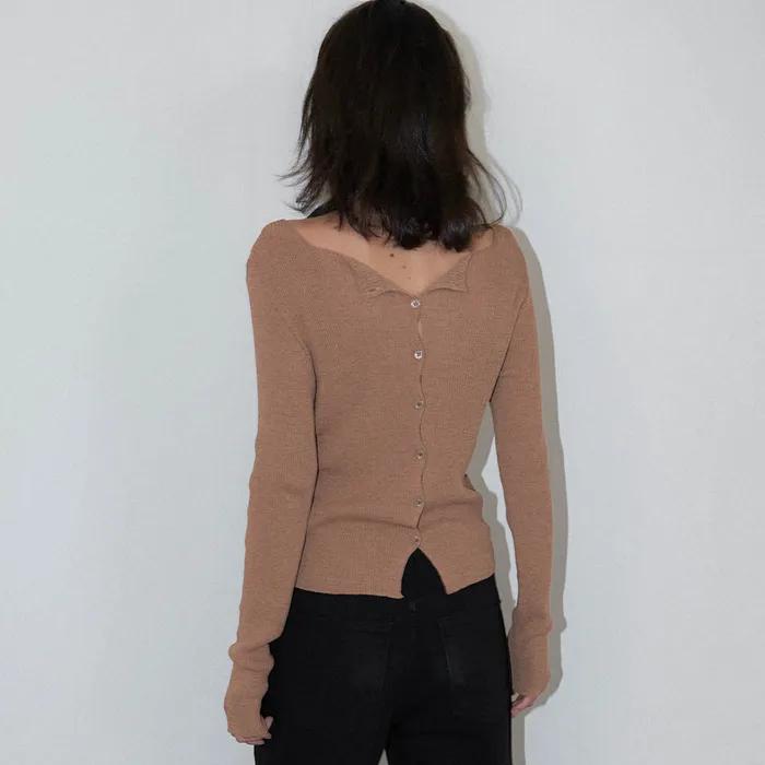 Boatneck summer Cardigan (Beige)