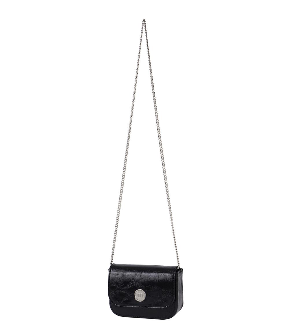 [Vegan Leather] Micro Flap Bag Black