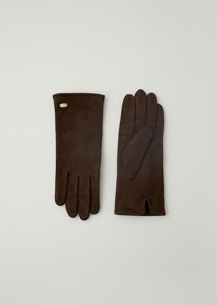 Suede Gloves Brown
