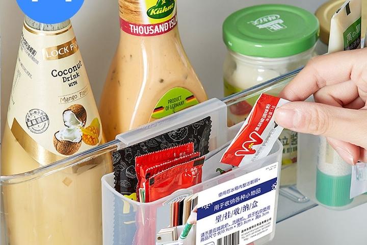 냉장고 도어포켓 미니 소스 정리 홀더 보관통 1+1