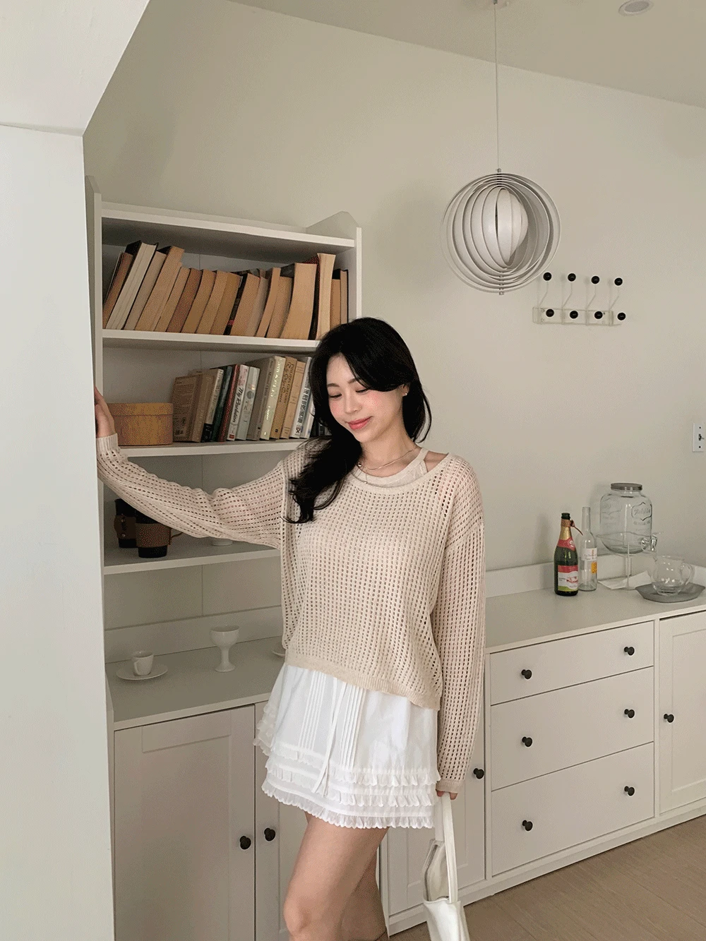 [나시세트]바인 그물 니트 (3colors)