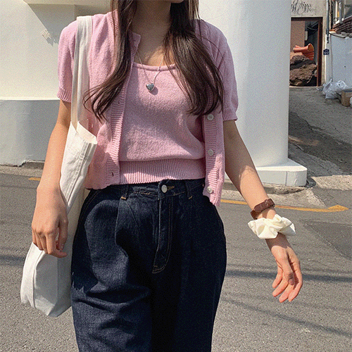 cotton CD (코튼 반팔가디건/셋업가능)