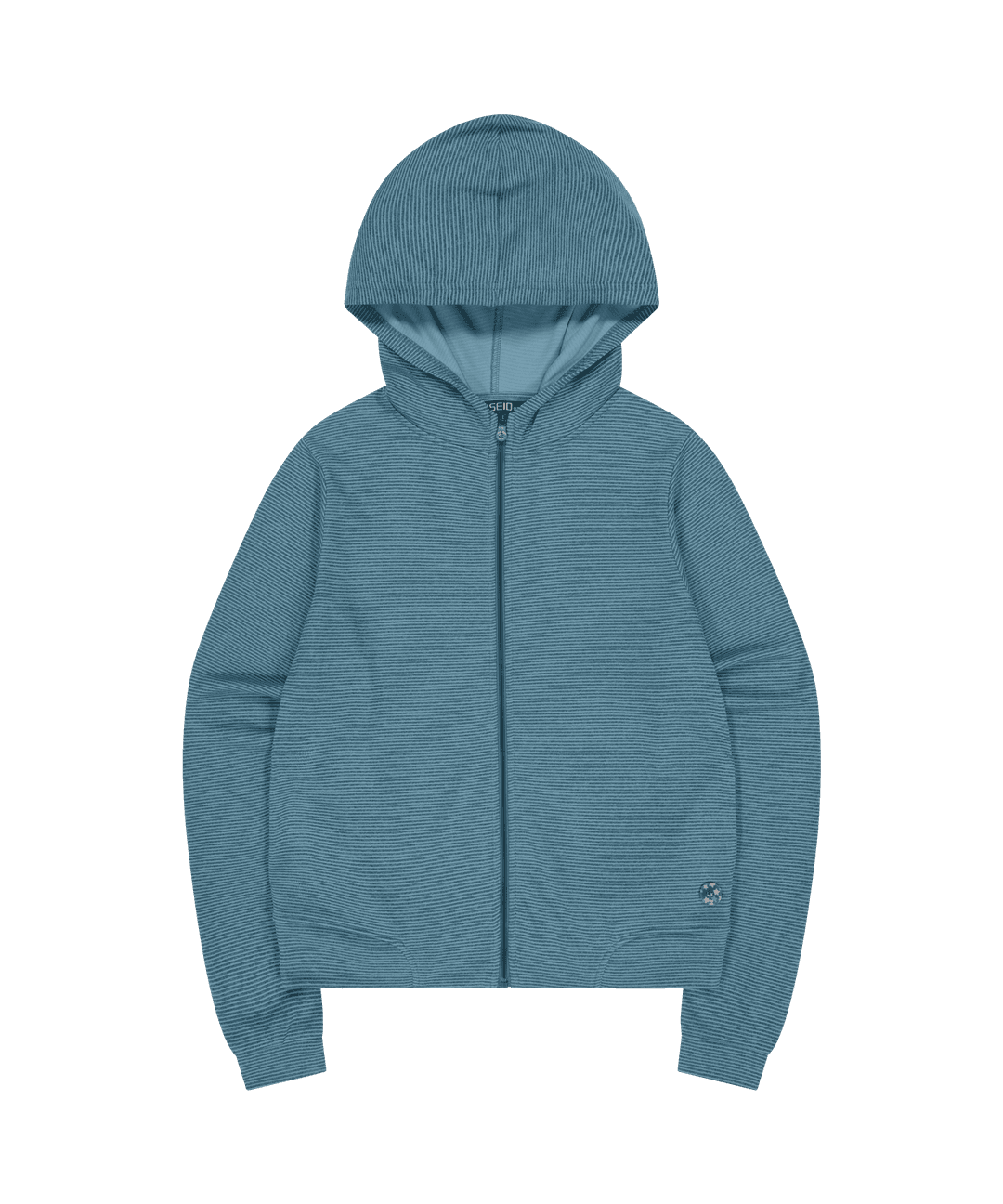 038 STRIPE ZIP-UP BLUE
