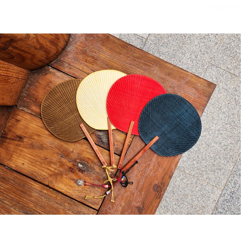 국산 원형 모시부채 [죽호바람]