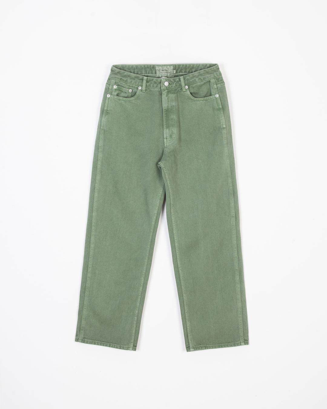 [9.21 출고] WIDE DYEING DENIM PANTS GRASS