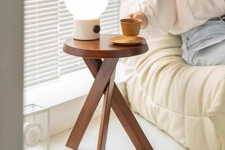 [해외] 빈티지 우드 오브제 스툴 의자