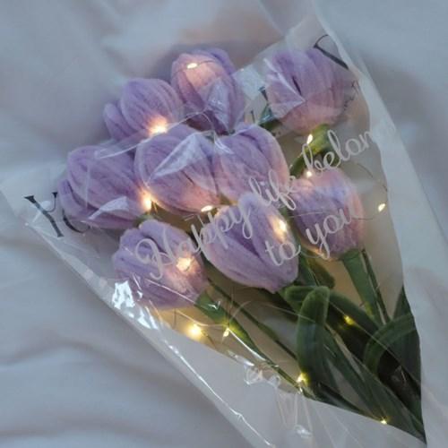 [솜씨키트] 모루 공예 튤립 꽃다발 만들기 DIY키트 3종(10송이)