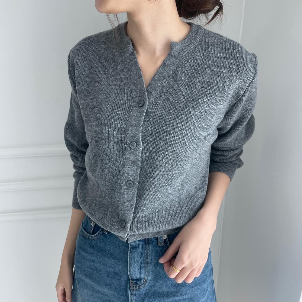 캐시 nt CD 5color ( V트임 라운드넥 골지 니트가디건 )