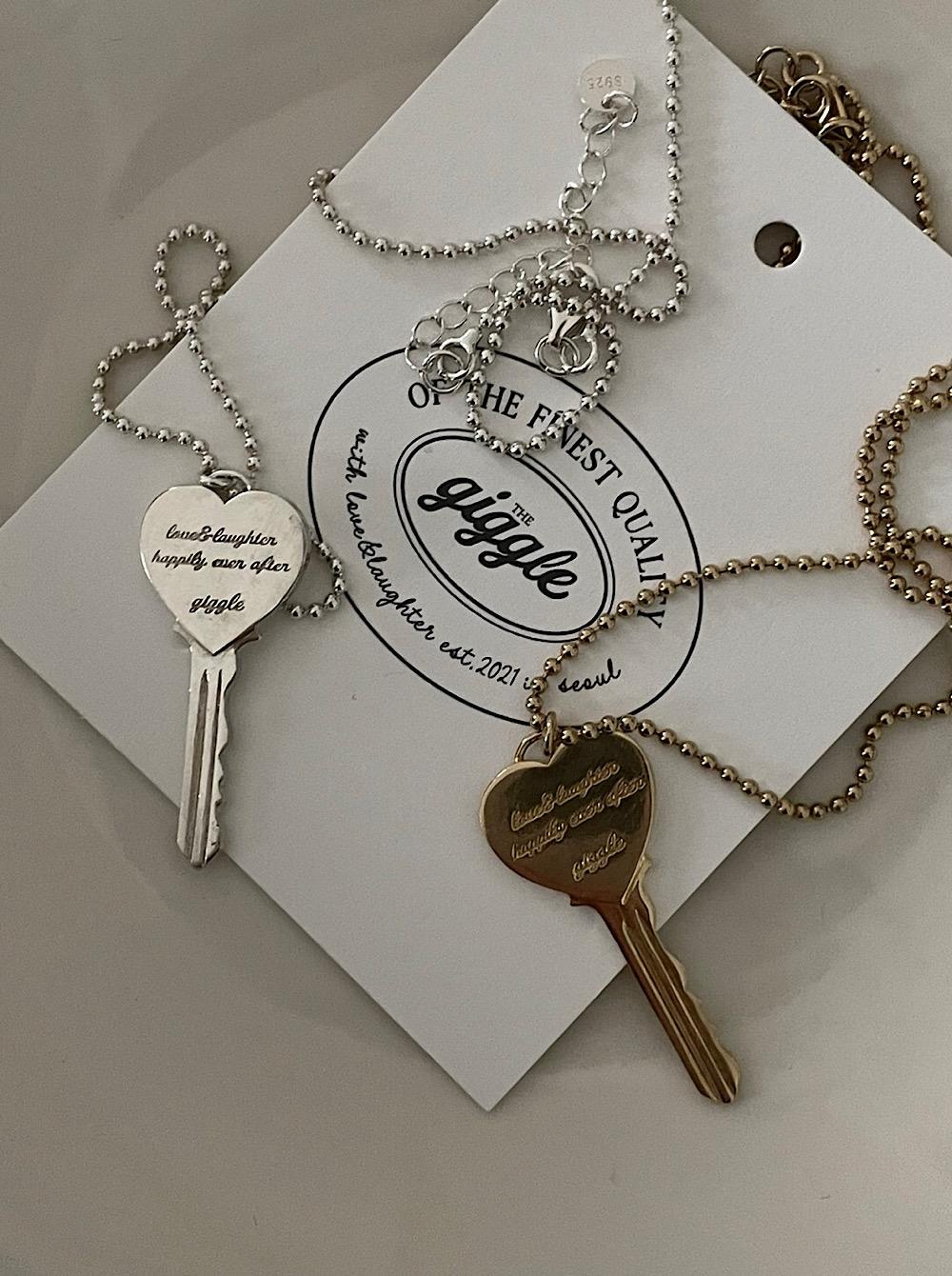 heart key necklace (2color)