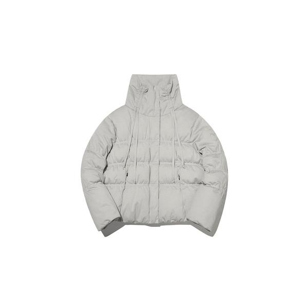 체리 셔링 숏 패딩 점퍼 [멜란지 그레이]