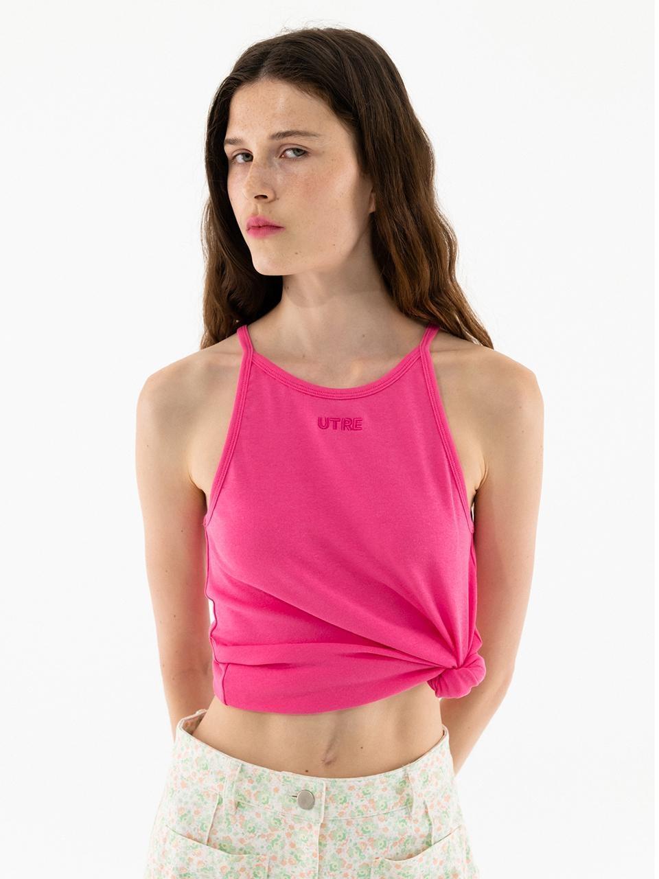 [썸머티셔츠][단독] Logo Basic Sleelveless Top_Pink