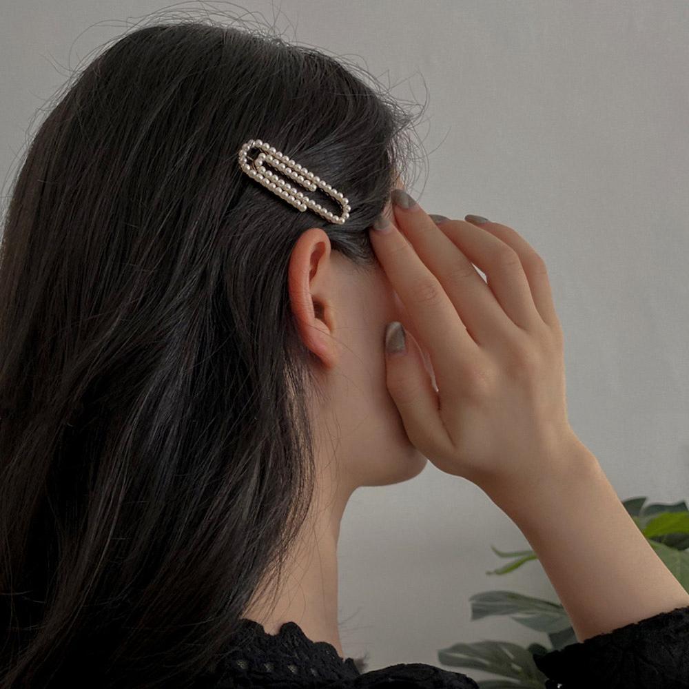 클립 진주 옆머리 앞머리 고정 집게 머리 핀 진주삔