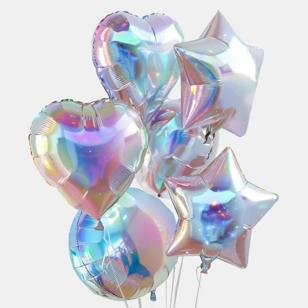 무지개 빛깔 파티 장식, 디스코 풍선, 웨딩 풍선