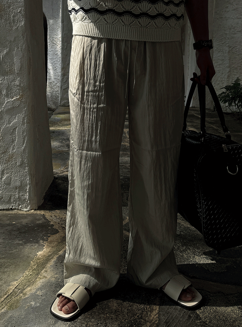 마타 레이온 밴딩 팬츠