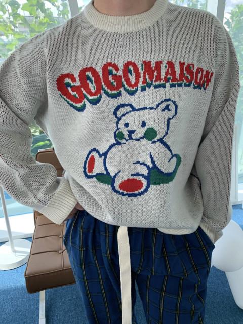22 F/W 남녀공용 커플템 벌룬 오버핏 곰돌이 니트