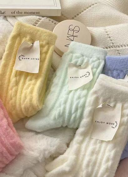 더달콤 [1+1] 소프트캔디 파스텔 니트삭스