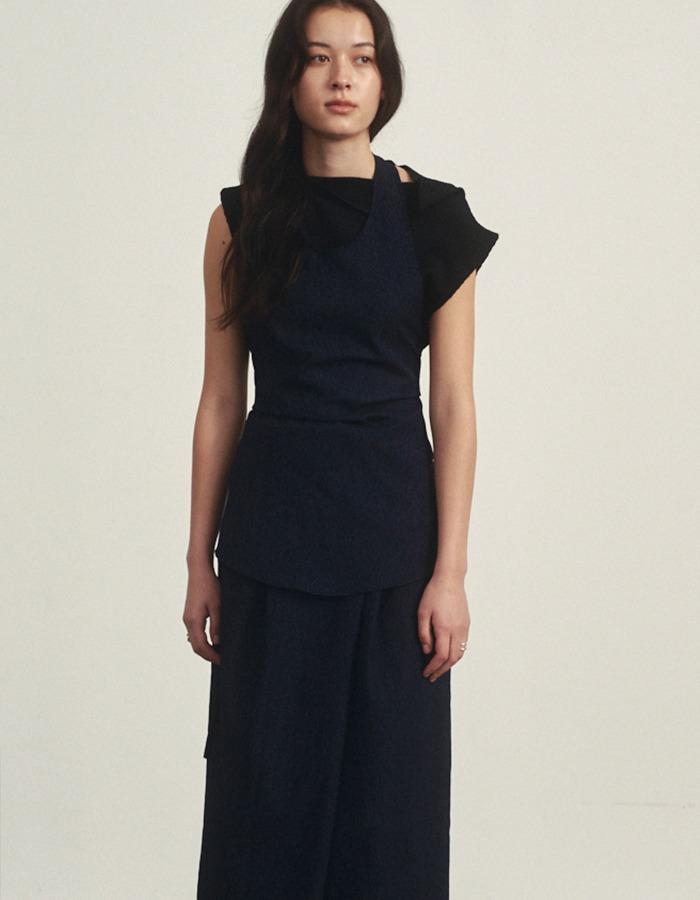 osthe) LAYER TOP (JACQUARD NAVY)