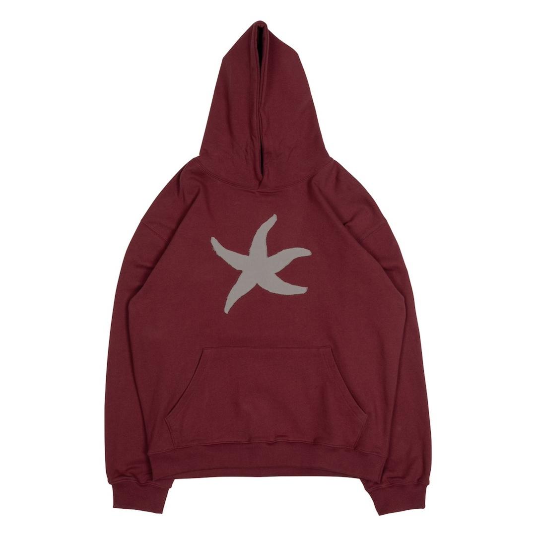 TCM vintage starfish hoodie (red)