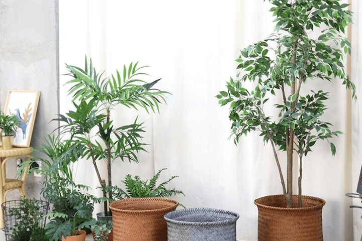 라탄패턴 화분바구니 커버