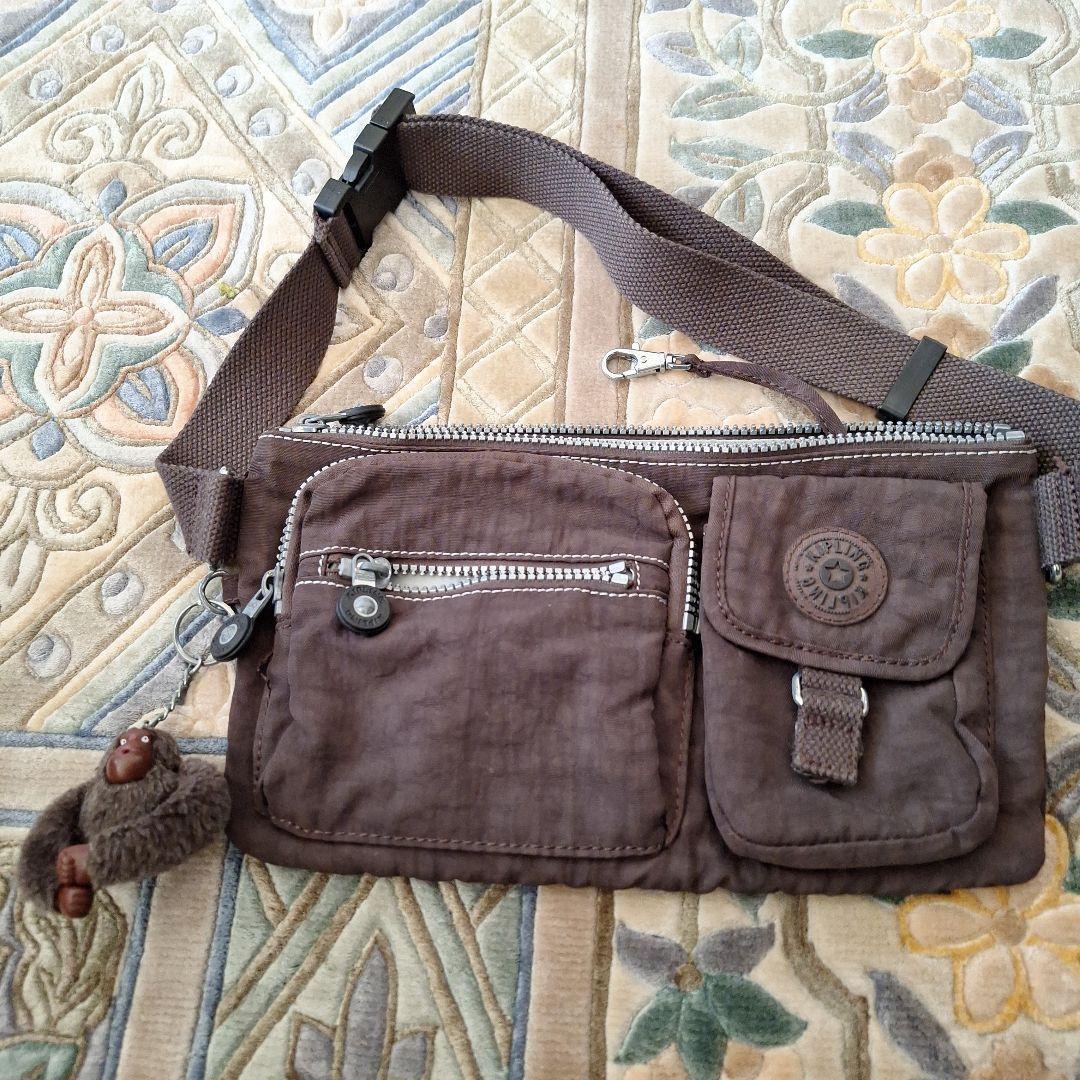 Kipling, 브라운 보디 가방다포켓 ::  :: 비드바이코리아 - 해외 경매대행의 선두주자!
