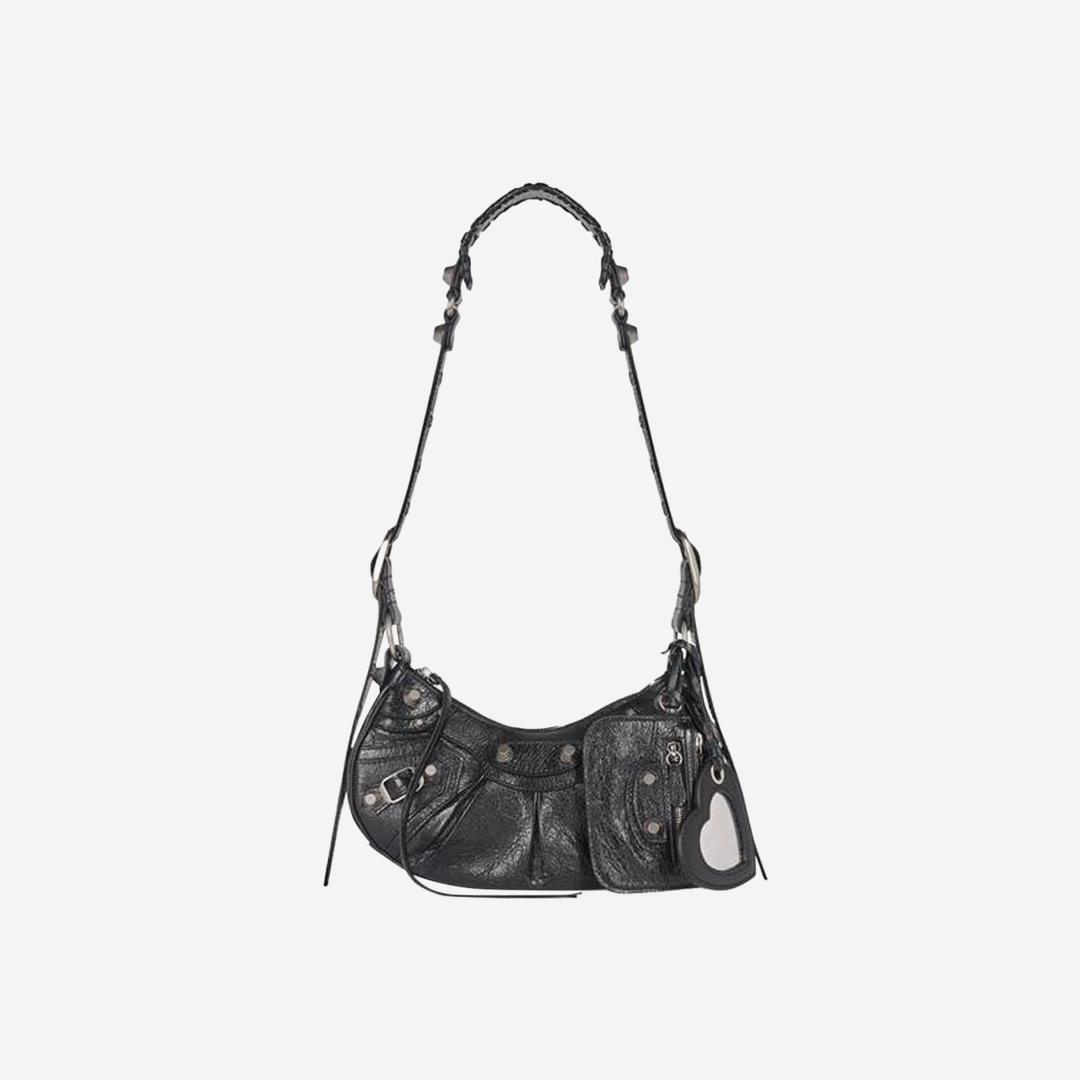 Balenciaga Arena Lambskin Le Cagole XS Shoulder Bag Black