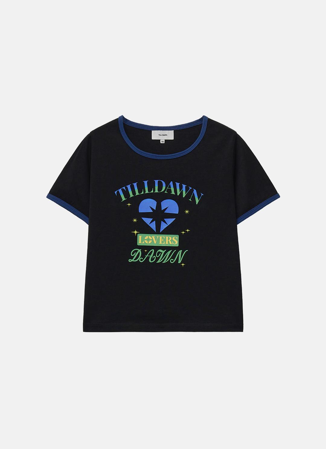 LOVERS RINGER BABY TOP black