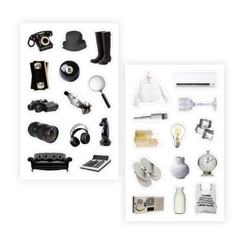 [B급] dark and light object sticker set