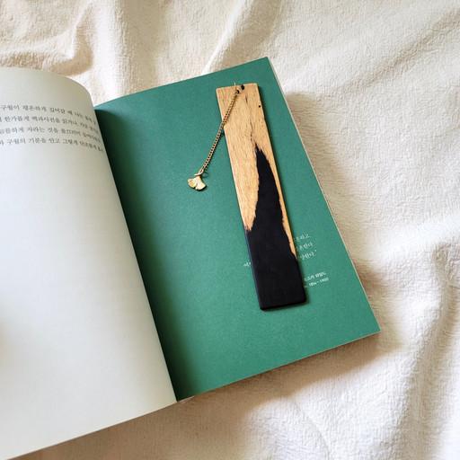 [hue] 흑단 수묵화 책갈피 (각인가능)