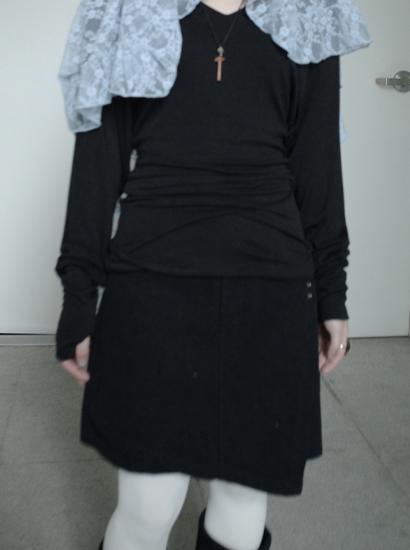 오블리끄 트윌 스커트 (3c)