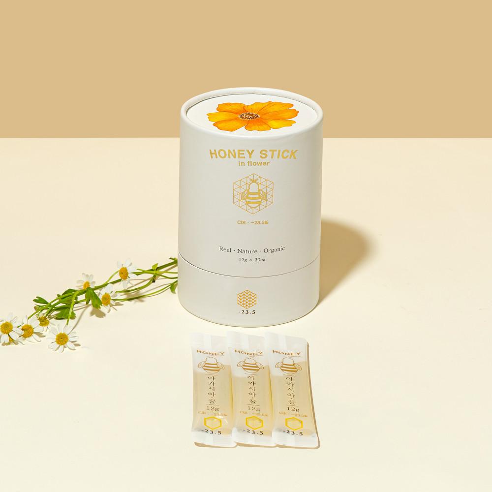 -23.5 꿀스틱 국산 천연 아카시아 벌꿀 휴대용 허니스틱 12g 30개입 답례품 선물 [원산지:국산]