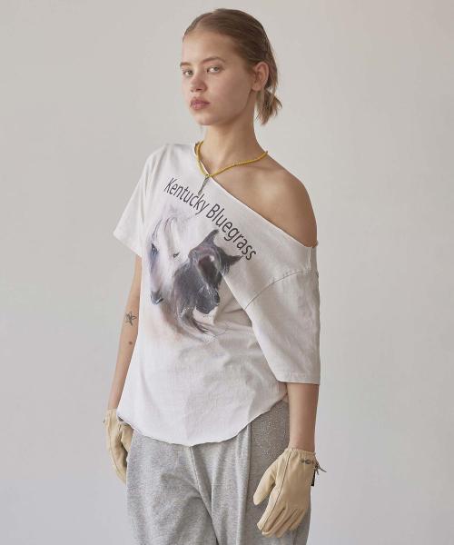 Sheriff Cut Out Tee Dirty White