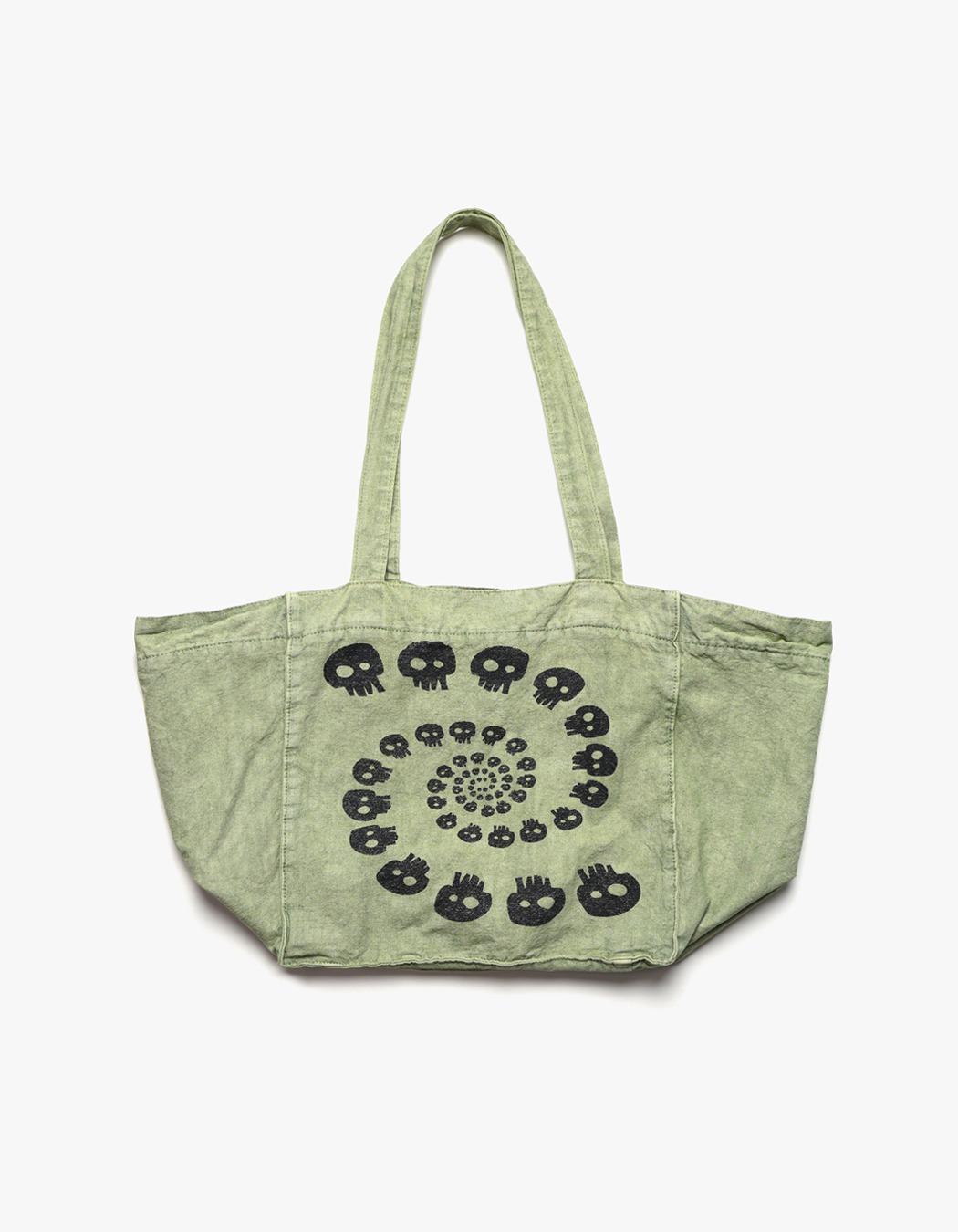 Tornado Skull Tote Bag - Khaki