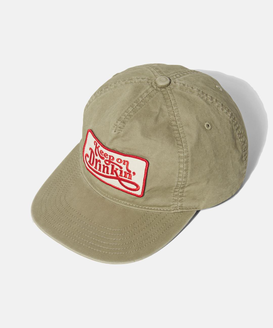 Drinkin 5Panel Vintage Cap Khaki Beige