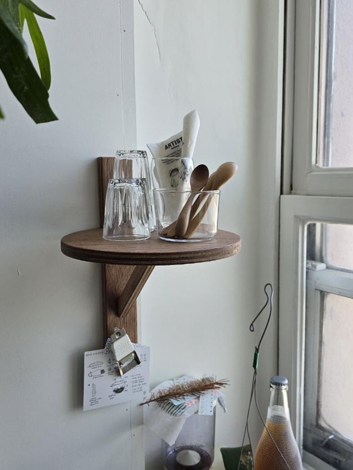 우드 작은 벽 선반