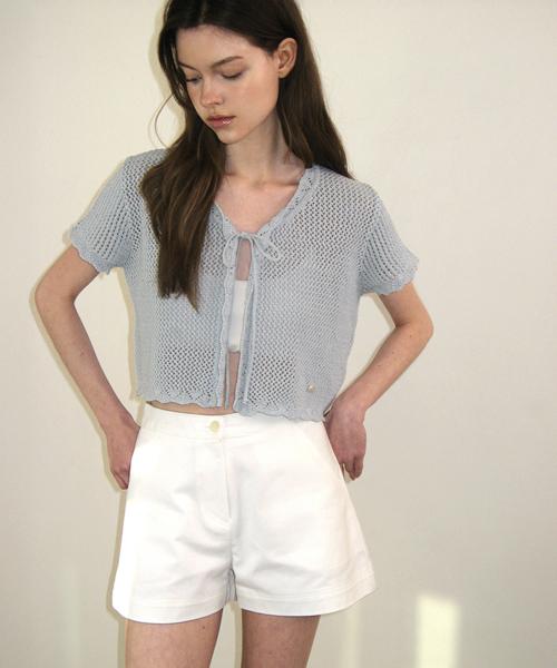 Perrie Cotton Short Pants - Ivory