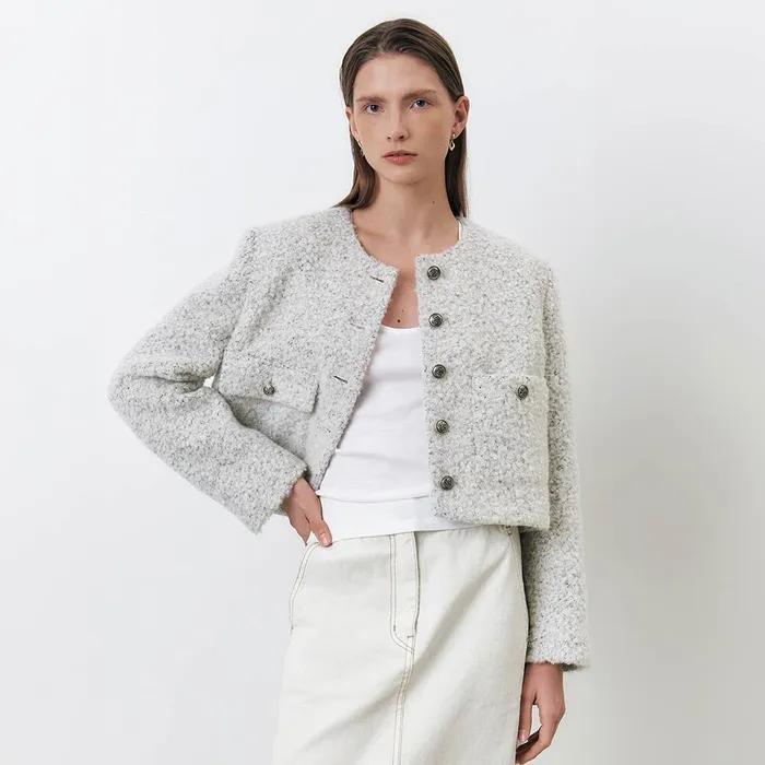 Tweed Crop Jacket KW4SJ7340_AE