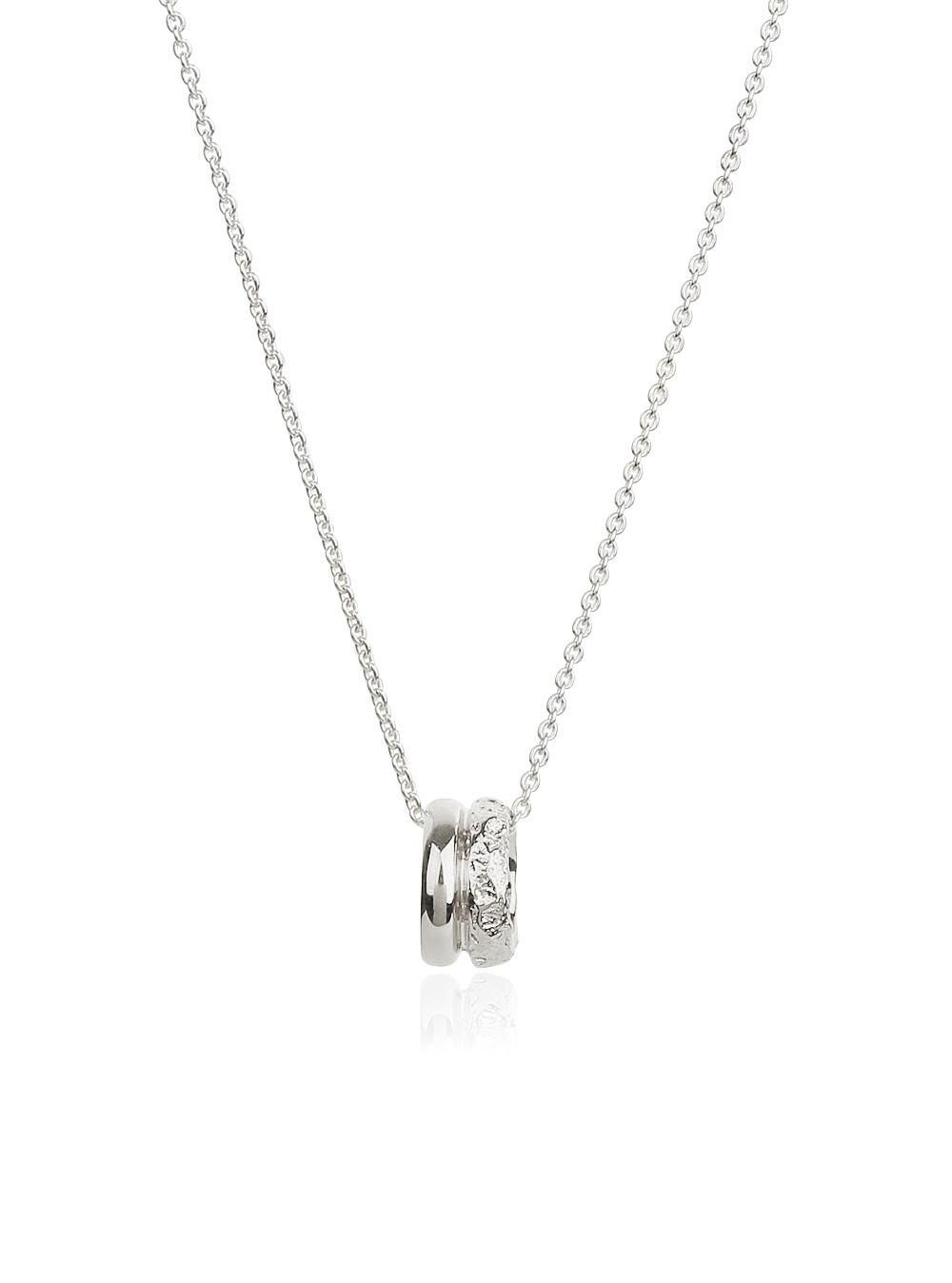 Stone Mix Textured Ring Necklace
