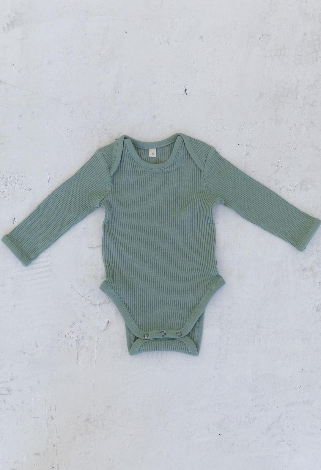 (P) baby suit - green (Long sleeve/ short sleeve)