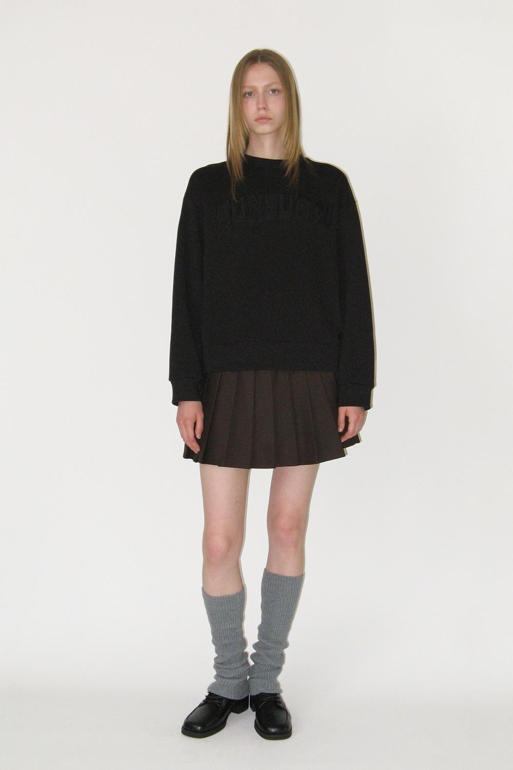 SUNBURN LOGO PATCH SWEATSHIRT, BLACK