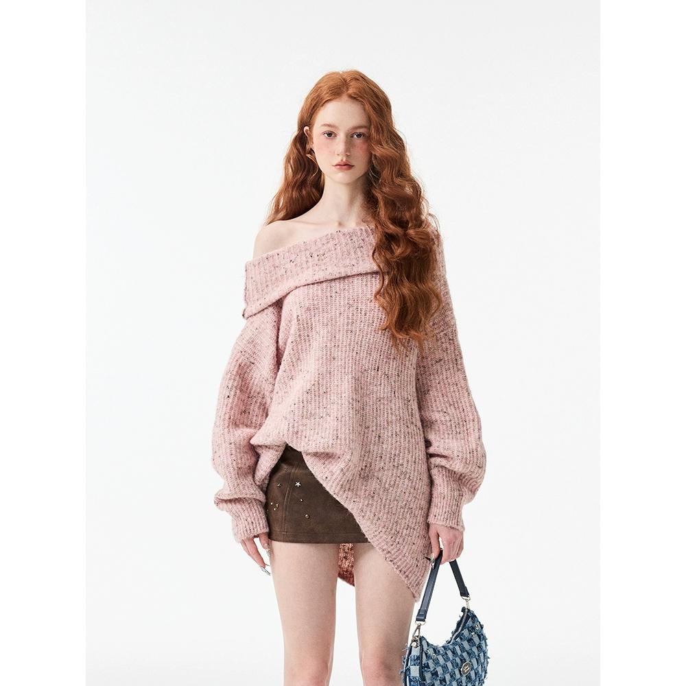 1JINN STUDIO 원진스튜디오 오프숄더 하프 도톰 스웨터