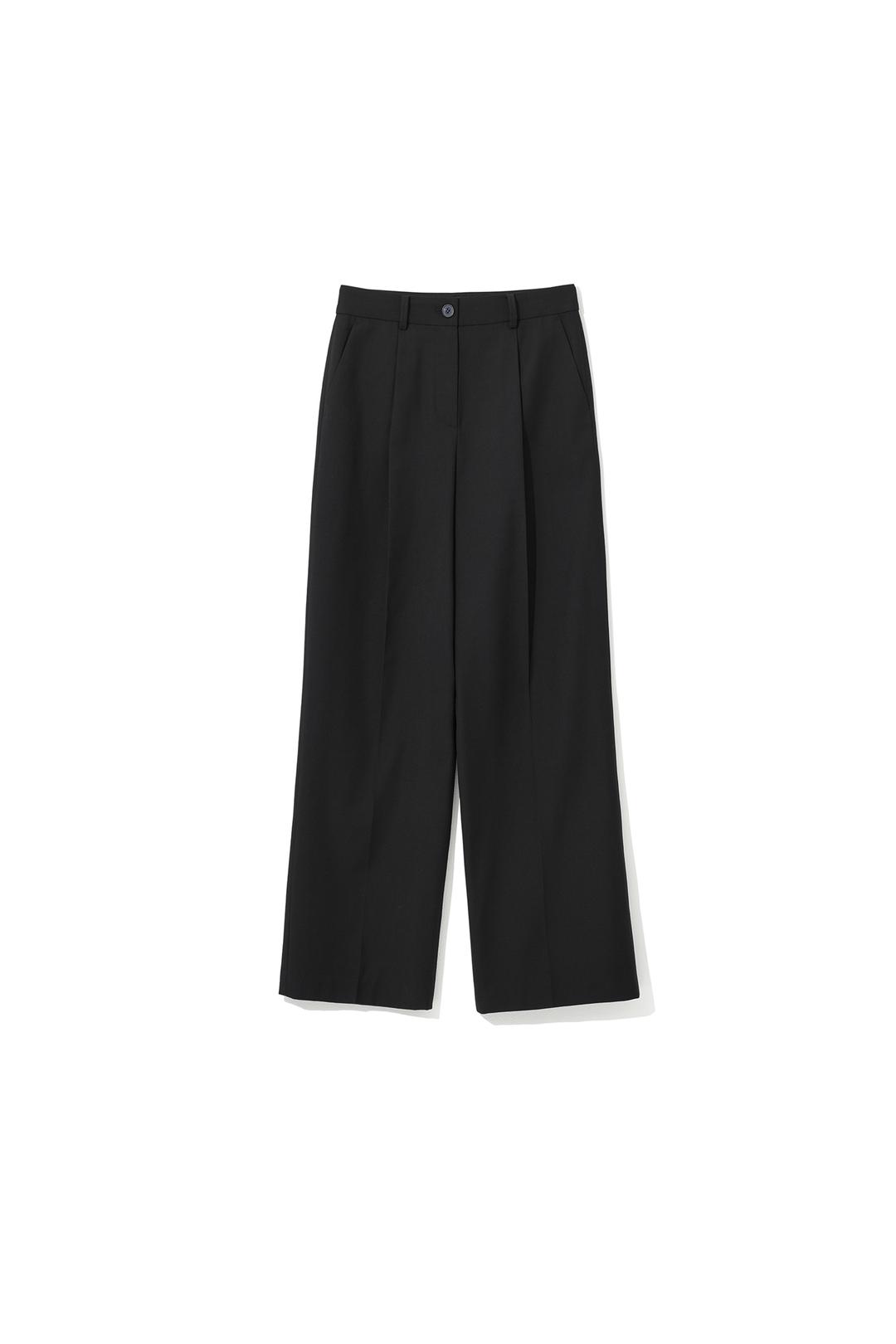 2nd) Dubby One-tuck Slacks Black
