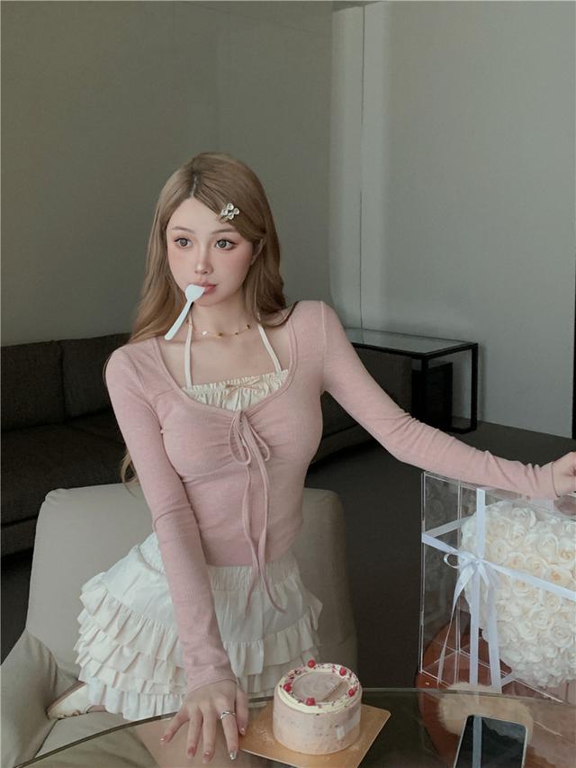 뉴얼린 Meow Draping shrring Boat neck Top - 위시버킷