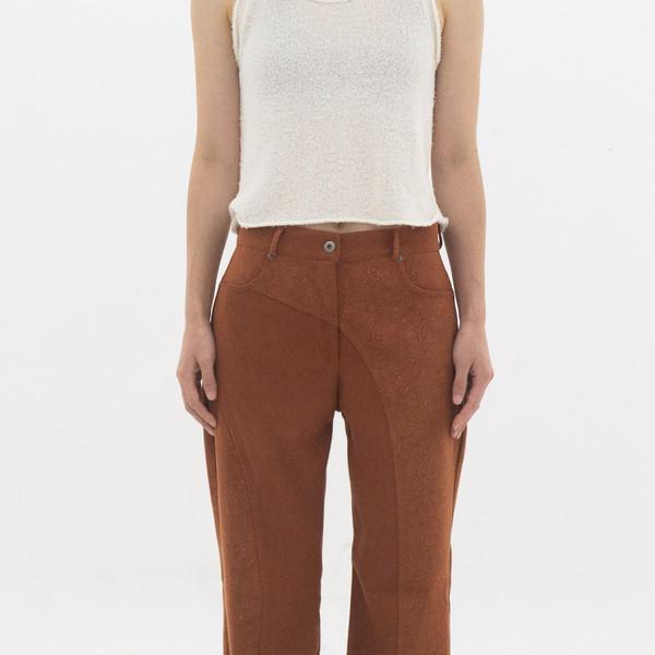 [오후 2시 이전 오늘 출고] Paisley Incision Boots Cut Pants (Orange/2size)