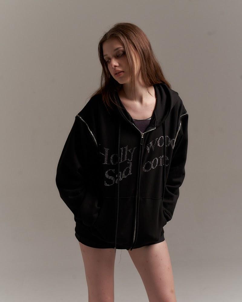 Hollywood Sadcore zip-up  (Crystal)