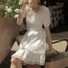 Square lace neck line two-piece