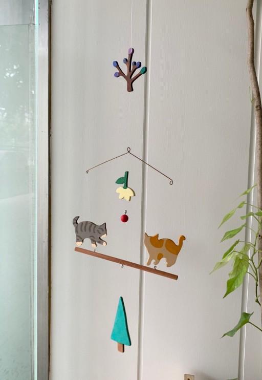 봄 고양이 나무모빌