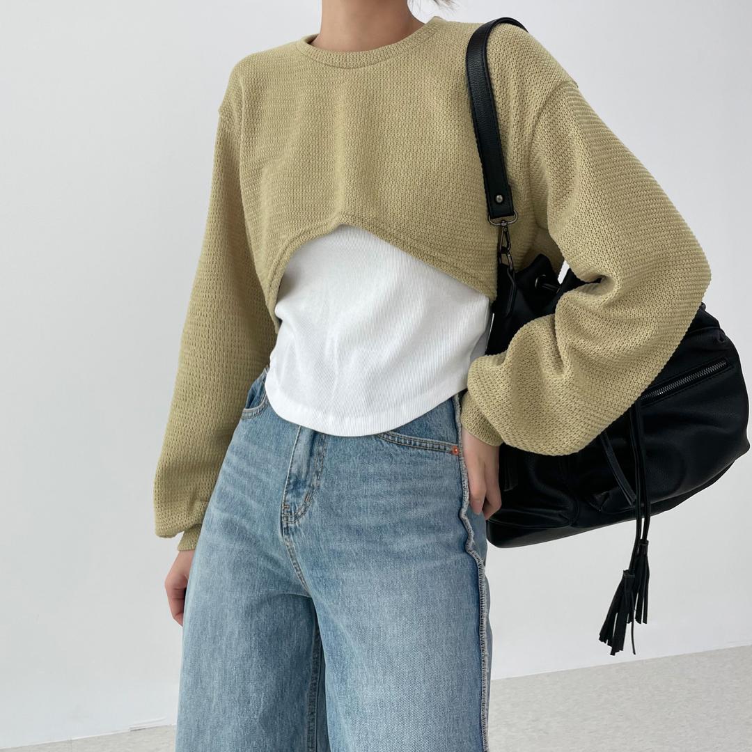 다니 크롭 니트 볼레로(4colors)