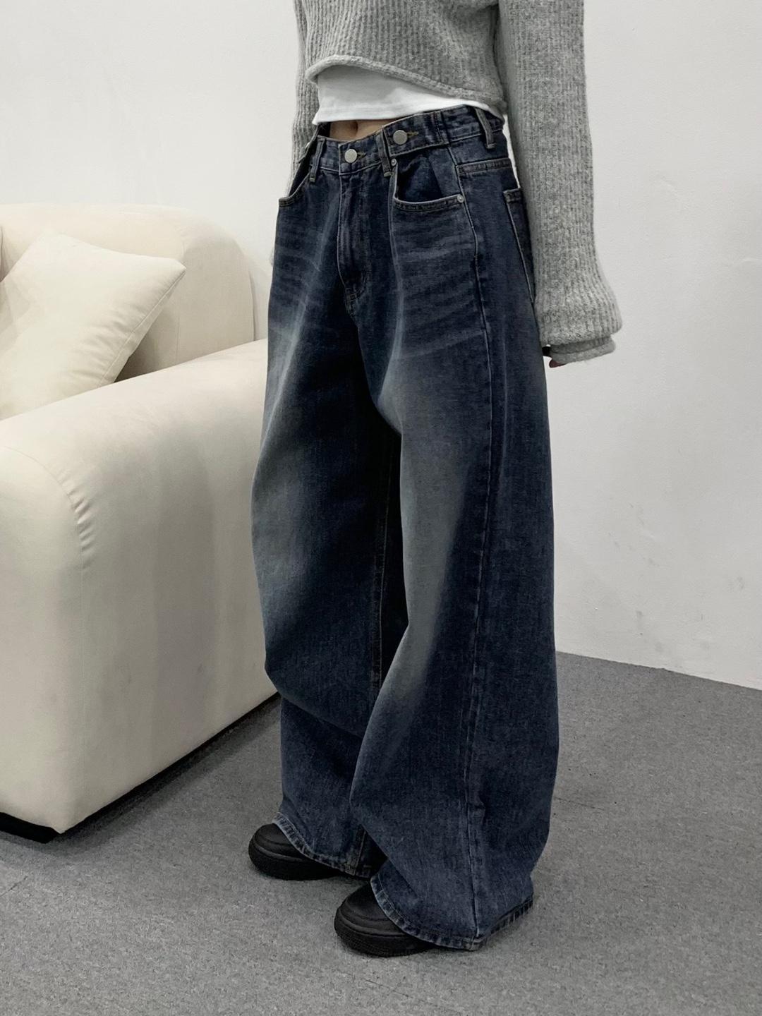 유데모닉 빈티지 비조 와이드 데님 팬츠